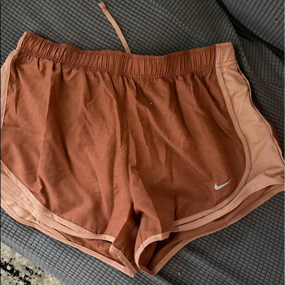 Tan/peach Nike shorts